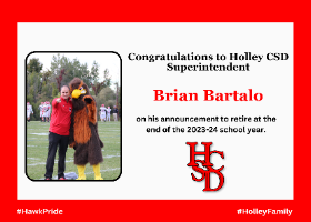 Holley Superintendent Brian Bartalo to Retire June 30, 2024  