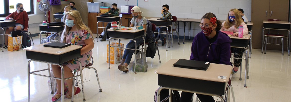 students sitting at desks