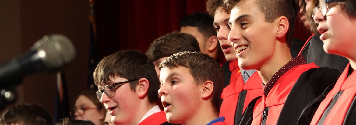 boys singing in choir