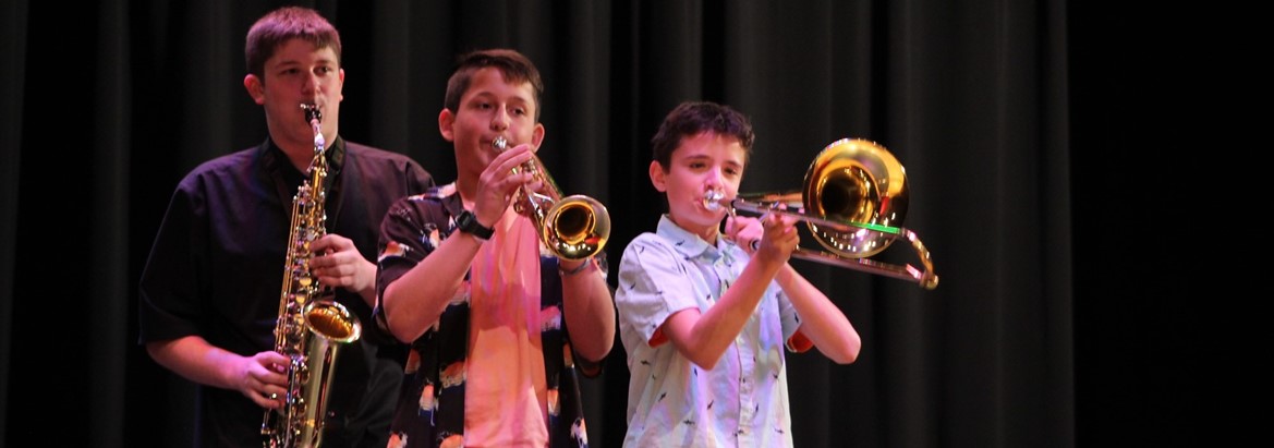 boys playing instruments