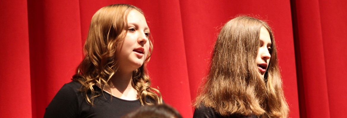 students singing