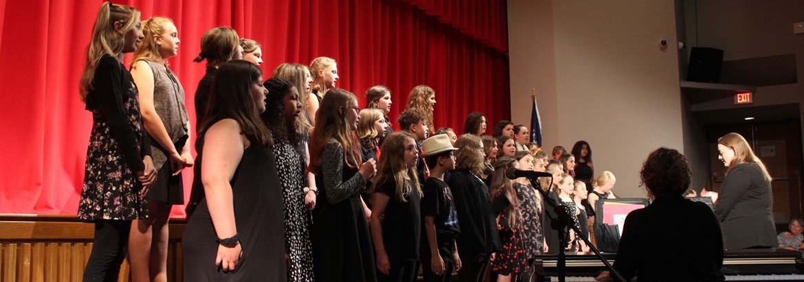 students singing in choir
