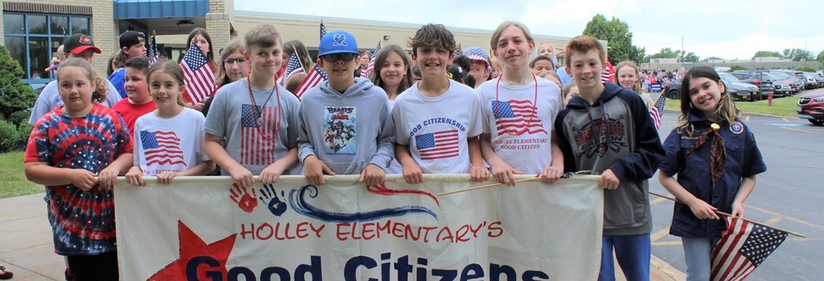 good citizens holding banner