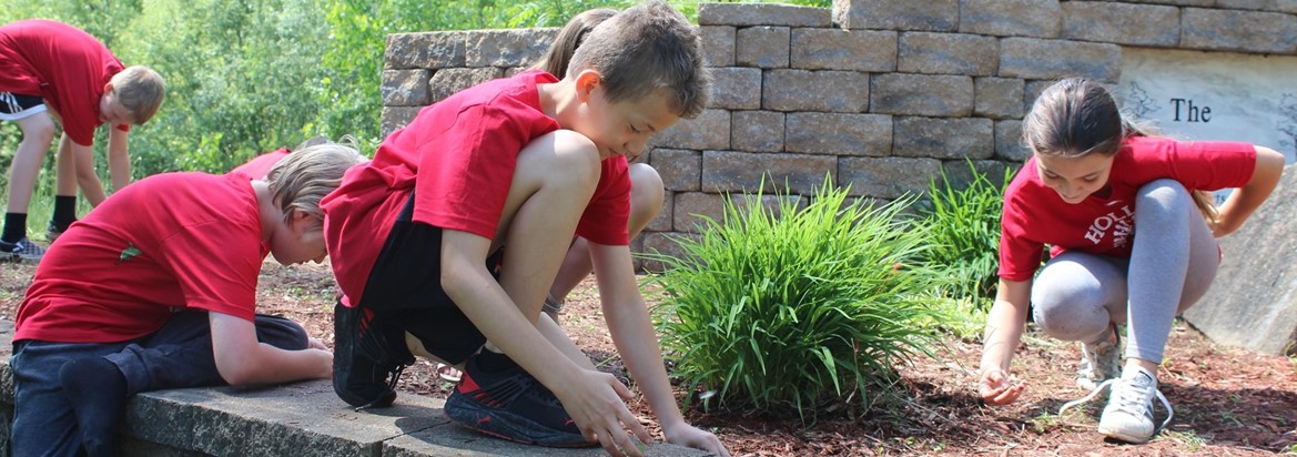 student working on day of caring