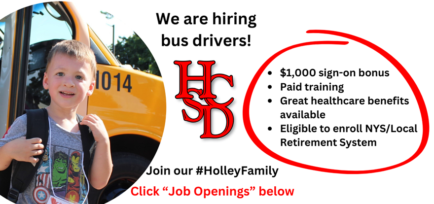 We are hiring bus drivers to safely transport our students